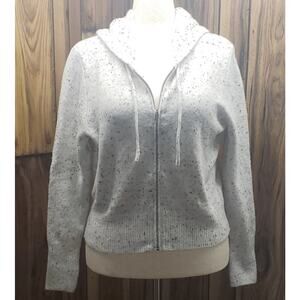 Universal Thread Cream Speckled Sweater Hoodie Size M Cozy Knit Fall Staple